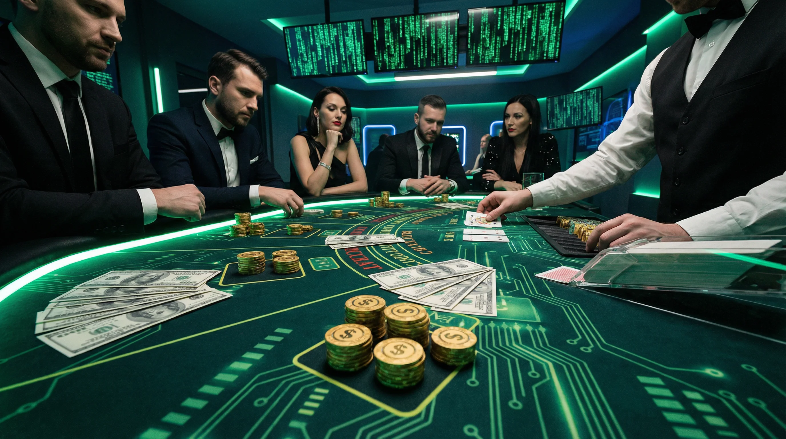 Mesa de bacará elegante en Sportium Casino con ambiente exclusivo